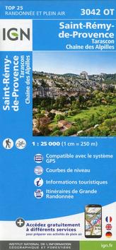 IGN Karte, Carte de randonnée (et plein air) Tarascon, St-Rémy-de-Provence, Chaîne des Alpilles