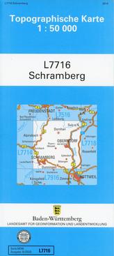 Topographische Karte Baden-Württemberg, Zivilmilitärische Ausgabe - Schramberg