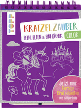 Kratzelzauber Color Feen, Elfen & Einhörner, m. Holzstift