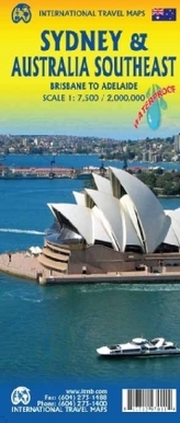 International Travel Map ITM Sidney & Australia Southeast