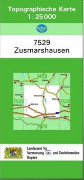 Topographische Karte Bayern Zusmarshausen