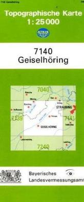Topographische Karte Bayern Geiselhöring