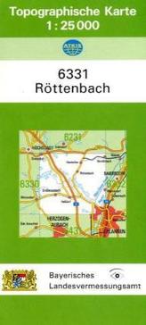 Topographische Karte Bayern Röttenbach