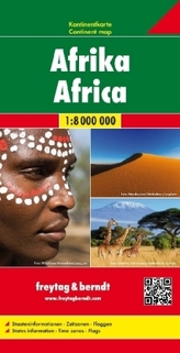 Freytag & Berndt Auto + Freizeitkarte Afrika, Kontinentkarte 1:8 Mio.