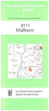 Topographische Karte Baden-Württemberg Müllheim