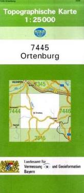 Topographische Karte Bayern Ortenburg