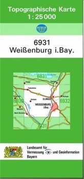 Topographische Karte Bayern Weißenburg i. Bay.