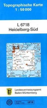 Topographische Karte Baden-Württemberg, Zivilmilitärische Ausgabe - Heidelberg-Süd