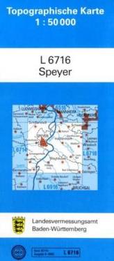 Topographische Karte Baden-Württemberg, Zivilmilitärische Ausgabe - Speyer