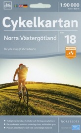 Cykelkartan Norstedts Radwanderkarte Norra Västergotland