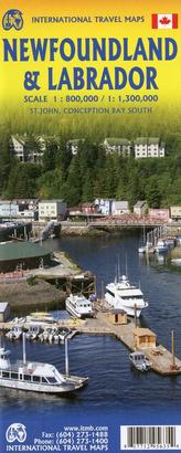 International Travel Map ITM Newfoundland & Labrador