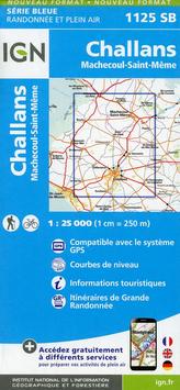 IGN Karte, Serie Bleue Challans, Machecoul-Saint-Même