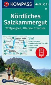 Kompass Karte Nördliches Salzkammergut, Wolfgangsee, Attersee, Traunsee