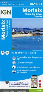 IGN Karte, Carte de randonnée (et plein air) Morlaix - Plestin-les-Grèves - Carantec