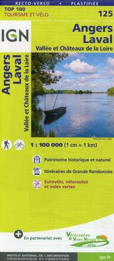 IGN Karte, Tourisme et vélo Angers Laval