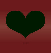 Foto-Bastelkalender Herz schwarz 2019