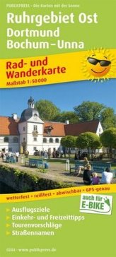 PUBLICPRESS Rad- und Wanderkarte Ruhrgebiet Ost, Dortmund, Bochum - Unna