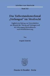 Das Tatbestandsmerkmal Verlangen im Strafrecht.