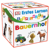 Erstes Lernen Stapelwürfel. Bauernhof