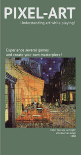 Pixel-Art Game. Café Terrace at Night