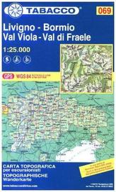 Tabacco topographische Wanderkarte Livigno - Bormio - Passo del Bernina