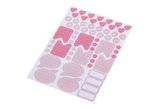 2 Stickerbögen DIN A5 mit 120 rosa Aufklebern für Mädchen zum Beschriften und Gestalten für Terminplaner, Kalender und Organizer