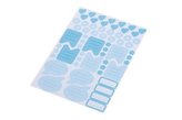 2 Stickerbögen DIN A5 mit 120 blauen Aufklebern zum Beschriften und Gestalten für Terminplaner, Kalender und Organizer Aufkleber