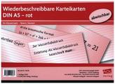 Wiederbeschreibbare Karteikarten DIN A5 - rot