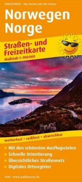 PUBLICPRESS Straßen- und Freizeitkarte Norwegen