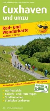PUBLICPRESS Rad- und Wanderkarte Cuxhaven und umzu (mit Stadtplan)