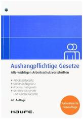 Aushangpflichtige Gesetze