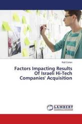 Factors Impacting Results Of Israeli Hi-Tech Companies' Acquisition