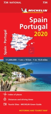  Spain & Portugal 2020 - Michelin National Map 734