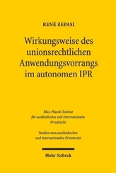Wirkungsweise des unionsrechtlichen Anwendungsvorrangs im autonomen IPR
