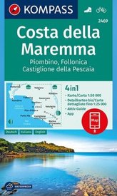 Kompass Karte Costa della Maremma, Piombino, Follonica, Castiglione della Pescaia