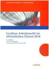 Lexikon Arbeitsrecht im öffentlichen Dienst 2018