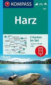 Kompass Karte Harz, 2 Bl.