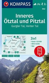 Kompass Karte Inneres Ötztal und Pitztal, Gurgler Tal, Venter Tal