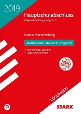 Hauptschule 2019 - Hauptschulabschluss Baden-Württemberg - Mathematik, Deutsch, Englisch, Lösungen