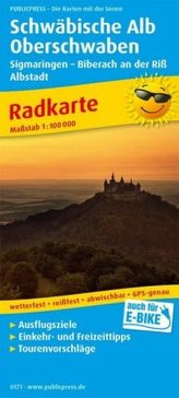 PublicPress Radwanderkarte Schwäbische Alb und Oberschwaben, Sigmaringen - Biberach an der Riß, Albstadt