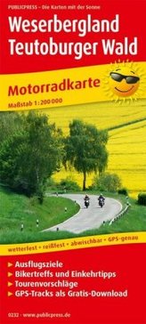PublicPress Motorradkarte Weserbergland, Teutoburger Wald