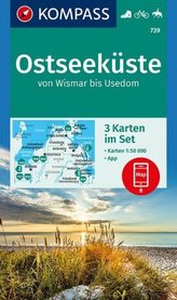 Kompass Karte Ostseeküste von Wismar bis Usedom