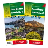 Freytag & Berndt Wander-, Rad- und Freizeitkarte Teneriffa Nord und Süd, Wanderkarten Set 1:50.000