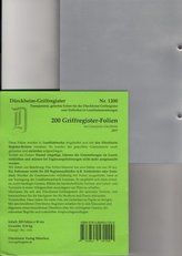 200 transparente Dürckheim-Griffregister-Folien zum Einheften und Unterteilen der Gesetzessammlungen mit Dürckheim Griffregister