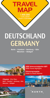Travelmap Reisekarte Deutschland / Germany 1:800.000