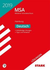 Mittlerer Schulabschluss 2019 - Hamburg - Deutsch Lösungen