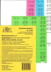 BILANZSTEUERRECHT (AktG, GmbHG, HGB, UmwG) mit Stichworten Dürckheim-Griffregister Nr. 2153