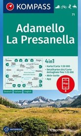 Kompass Karte Adamello, La Presanella