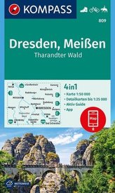 Kompass Karte Dresden, Meißen, Tharandter Wald