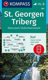 Kompass Karte St. Georgen, Triberg, Naturpark Südschwarzwald
